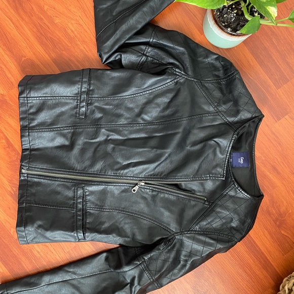 GAP LEATHER JACKET - Picture 3 of 6